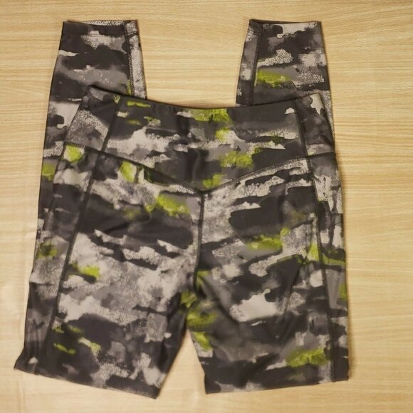 Eddie Bauer Womens Grey Geometric Athletic Leggings Medium - Picture 1 of 6